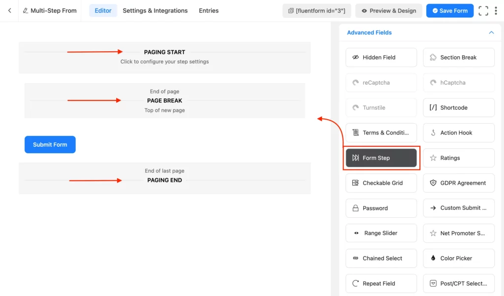 add form step
